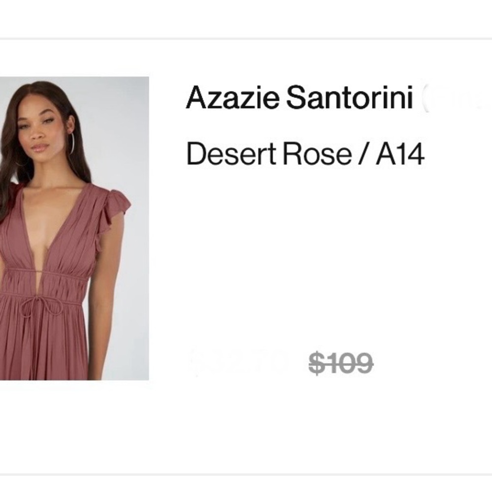 Azazie Backless Dress in Desert Rose 1st pic